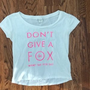 Gilly Hicks Hollister white t Shirt Graphic Fox XS
